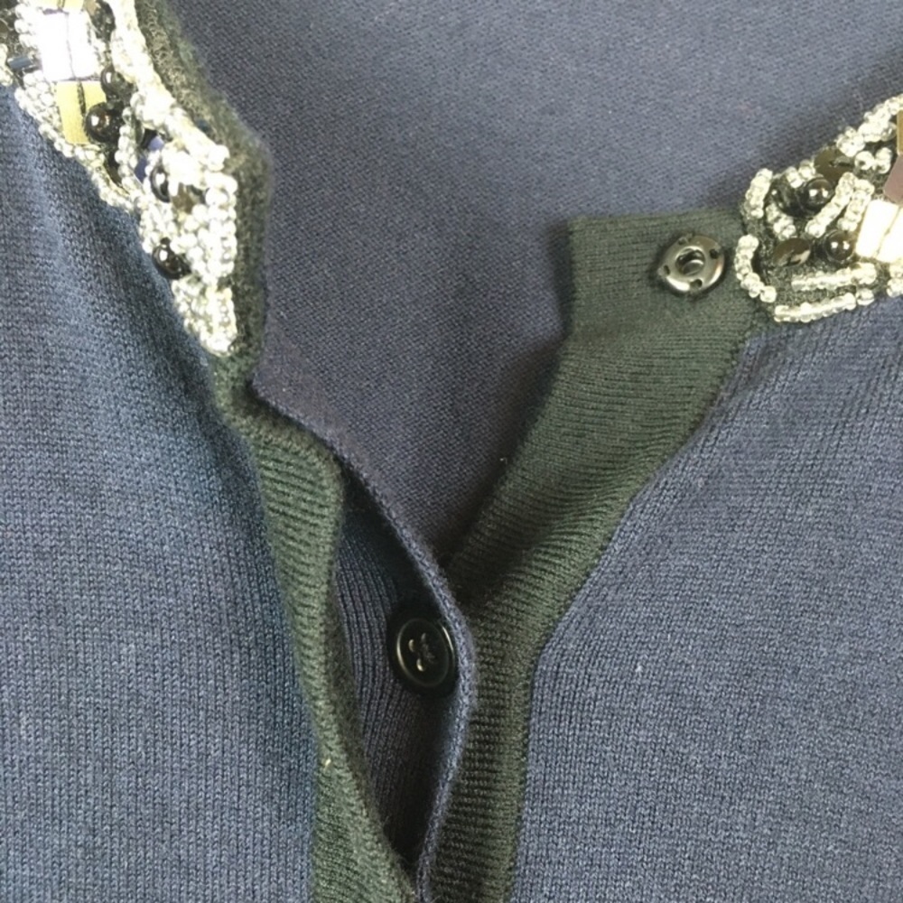 CAbi Style 3304 Midnight Blue Formal Round Neck Cardigan - Picture 8 of 13